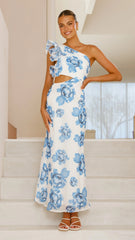 Amina Maxi Dress - Blue Rose