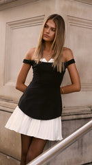 Talmai Mini Dress - Black / White