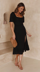 Dixie Midi Dress - Black