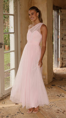 Talissa Tulle Maxi Dress - Pink