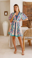 Dali Mini Dress - Island Bloom Pink