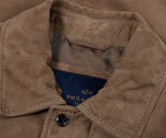 Paul & Shark Brown Suede Aqua Leather Jacket