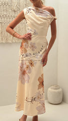 Wanita Off The Shoulder - Butter Floral