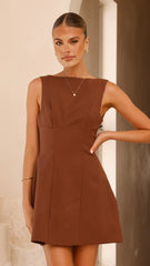Rafiki Mini Dress - Chocolate
