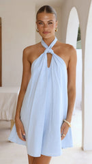 Maja Mini Dress - Blue