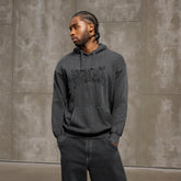 Everlast® EVERLAST WASHED EMB SWEAT HOODIE Hoodie Black