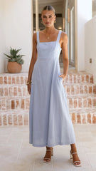 Zina Maxi Dress - Blue