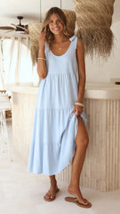 Jaliyah Midi Dress - Blue