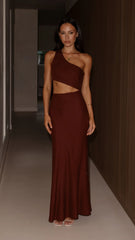 Abia Maxi Dress - Chocolate