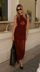 Zarah Maxi Dress - Cherry