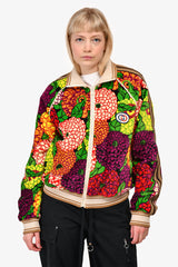 Gucci x George Kenneth Scott Green/Purple Floral Velour Zip-Up Jacket Size S Mens