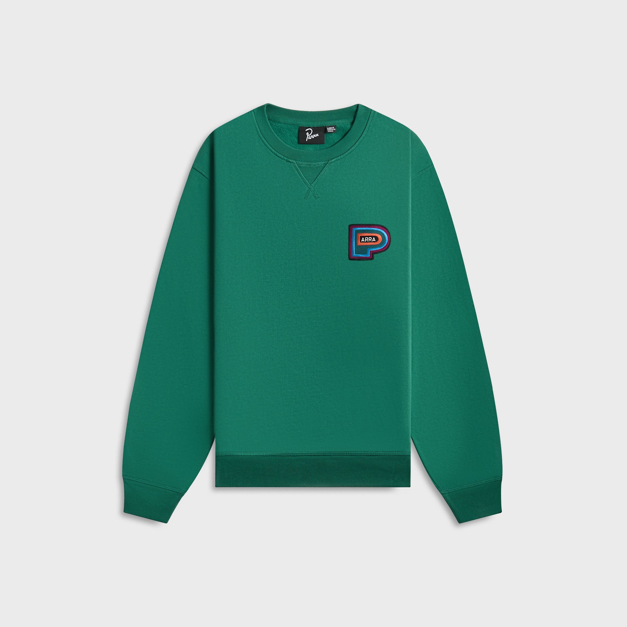 by Parra Repeat Pea Crew Neck Sweatshirt in Green