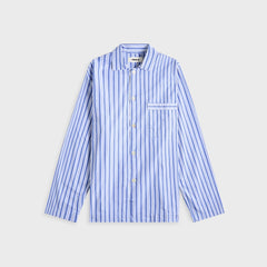 Tekla Cotton Poplin Pyjama Shirt in Penny Stripes