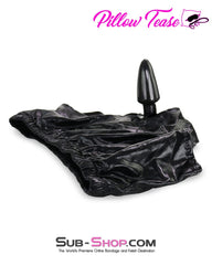 Dildo Panties 3499DL Spandex Butt Plug Pants with Large Black Anal Plug