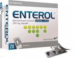 Enterol 250mg x 20 capsules, Saccharomyces boulardii yeast, cncm i-745 buy UK