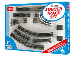 ST300 - Code 55/80 - Setrack Starter Track Set 1st Radius Curves