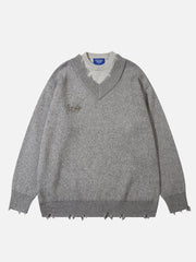 Aelfric Eden Retro Preppy Faux Two-Piece Sweater