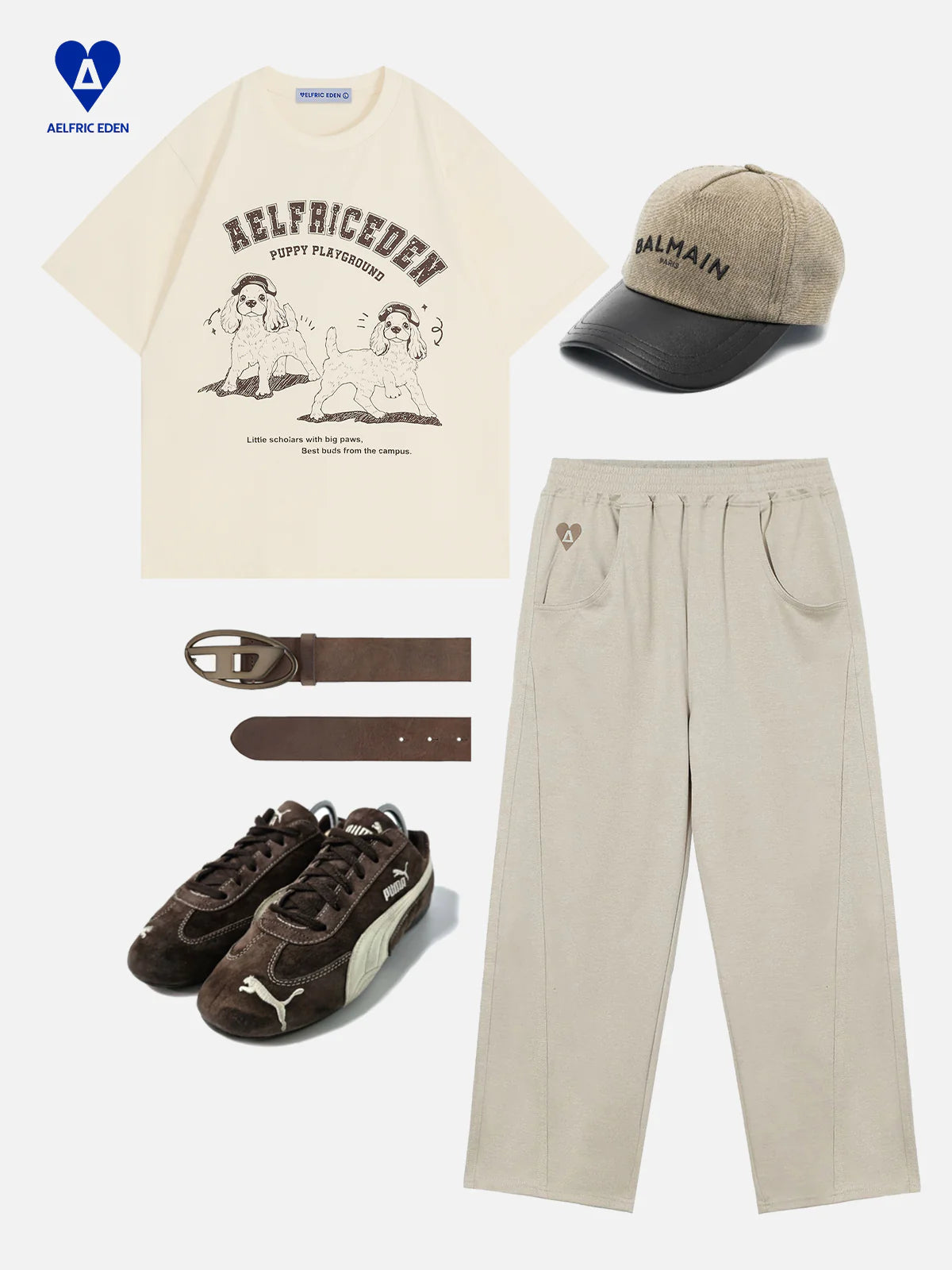 Aelfric Eden Cute Puppy Print Tee
