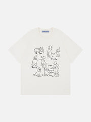 Aelfric Eden Line Cartoon Dog Tee