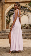 Iris Asymmetrical Maxi Dress - Lilac