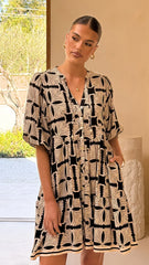 Tabitha Mini Dress - Cortana Print