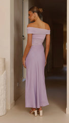 Daena Off Shoulder Maxi Dress - Lilac