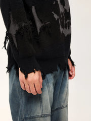 Aelfric Eden Distressed Skull Sweater
