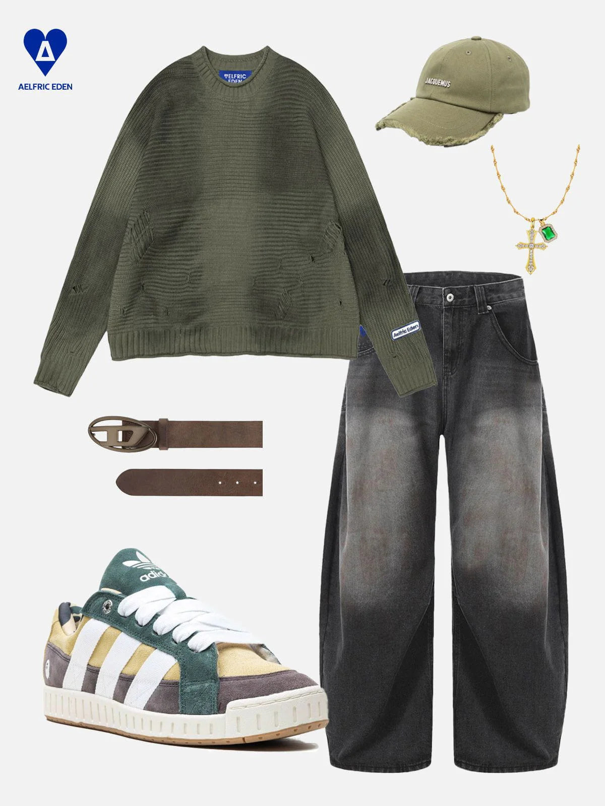 Aelfric Eden Washed Distressed Sweater