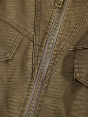 Aelfric Eden Deconstructive Patchwork Washed Bomber Jacket