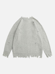 Aelfric Eden Letters Ripped Hole Sweater
