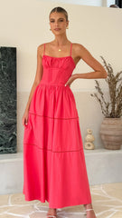 Isabella Maxi Dress - Red