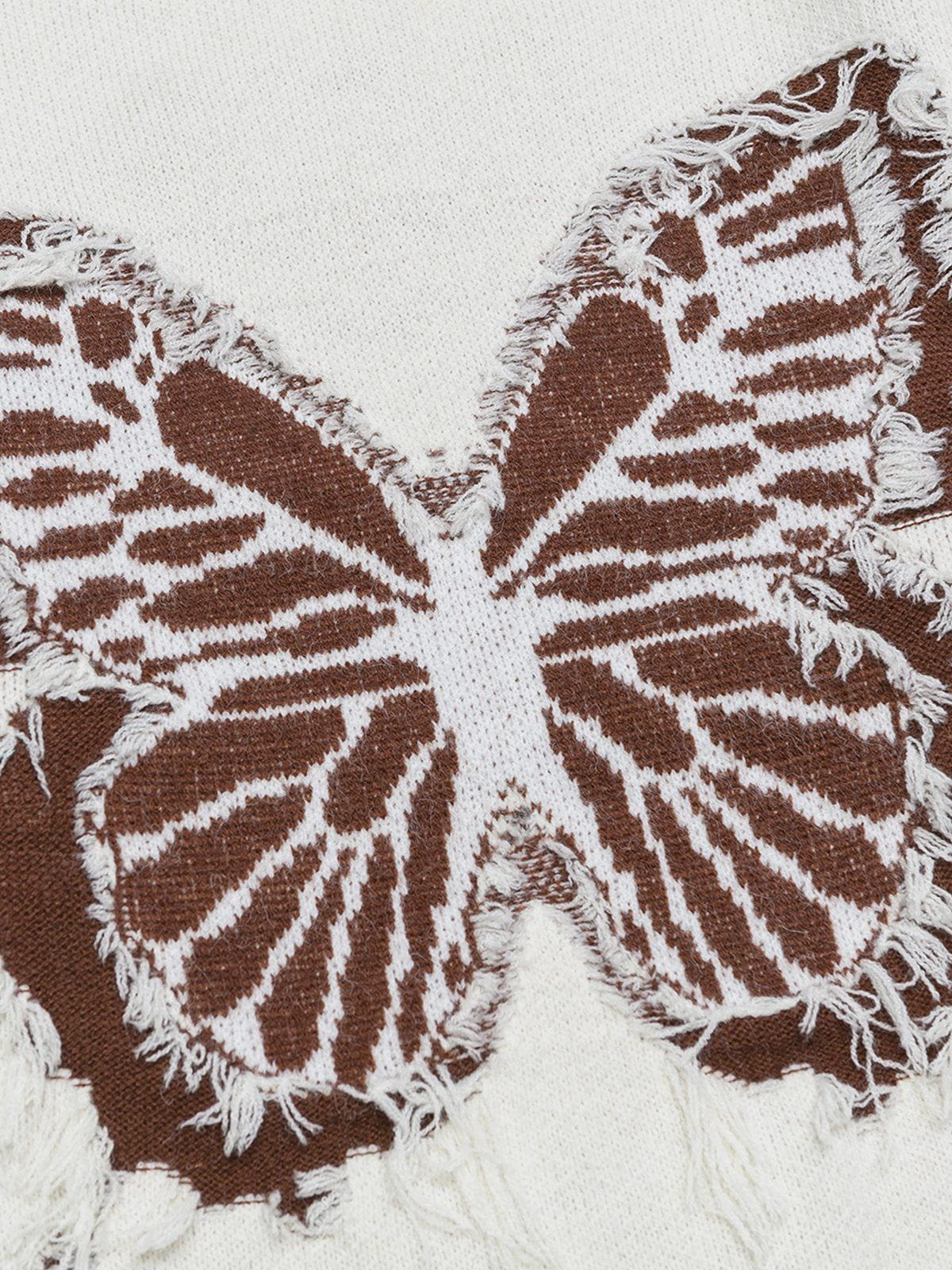 Aelfric Eden Fringe Distressed Butterfly Sweater