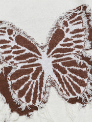 Aelfric Eden Fringe Distressed Butterfly Sweater