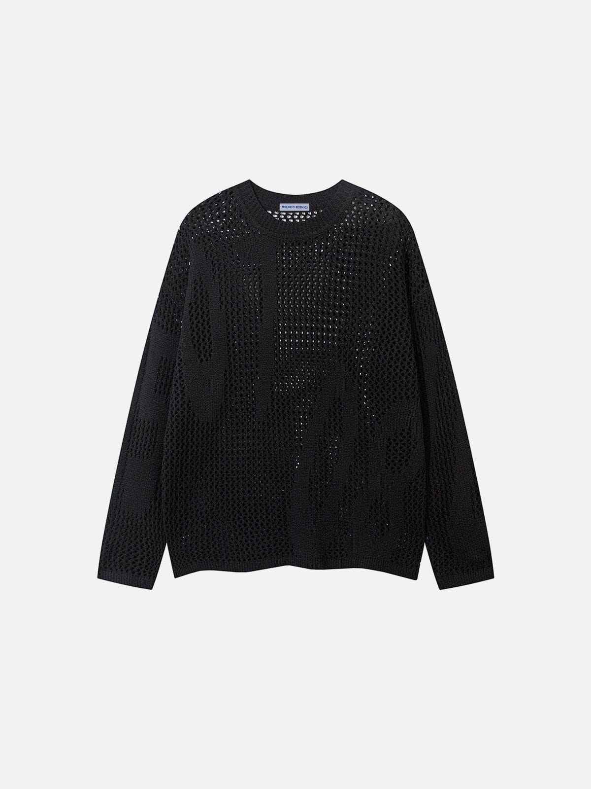 Aelfric Eden Open Knit Crew Neck Sweater