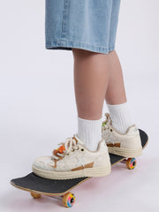 StarryClimb Applique Embroidery Star Skate Shoes