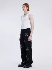 City Of Love Hotfix Rhinestones Jeans