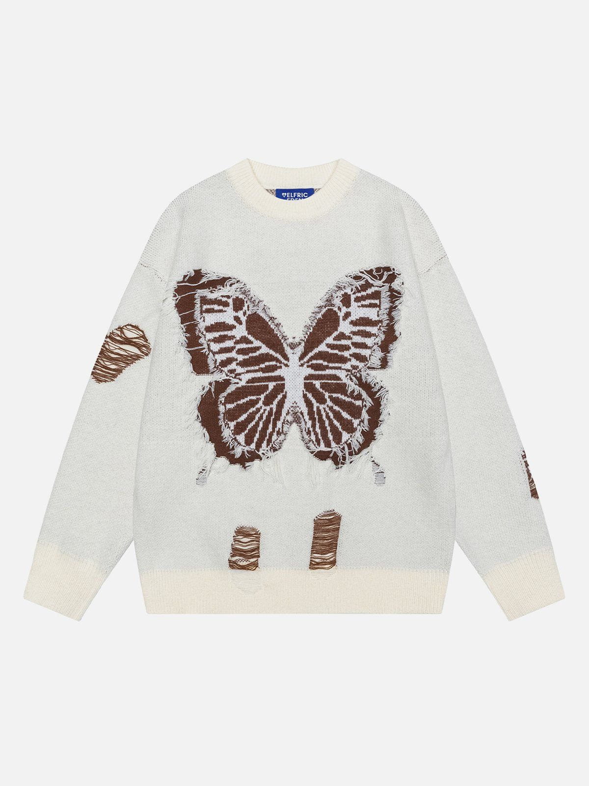 Aelfric Eden Fringe Distressed Butterfly Sweater