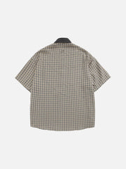 Aelfric Eden Plaid Embroidery Short Sleeve Shirt