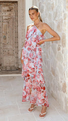Soho Maxi Dress - Pink Floral