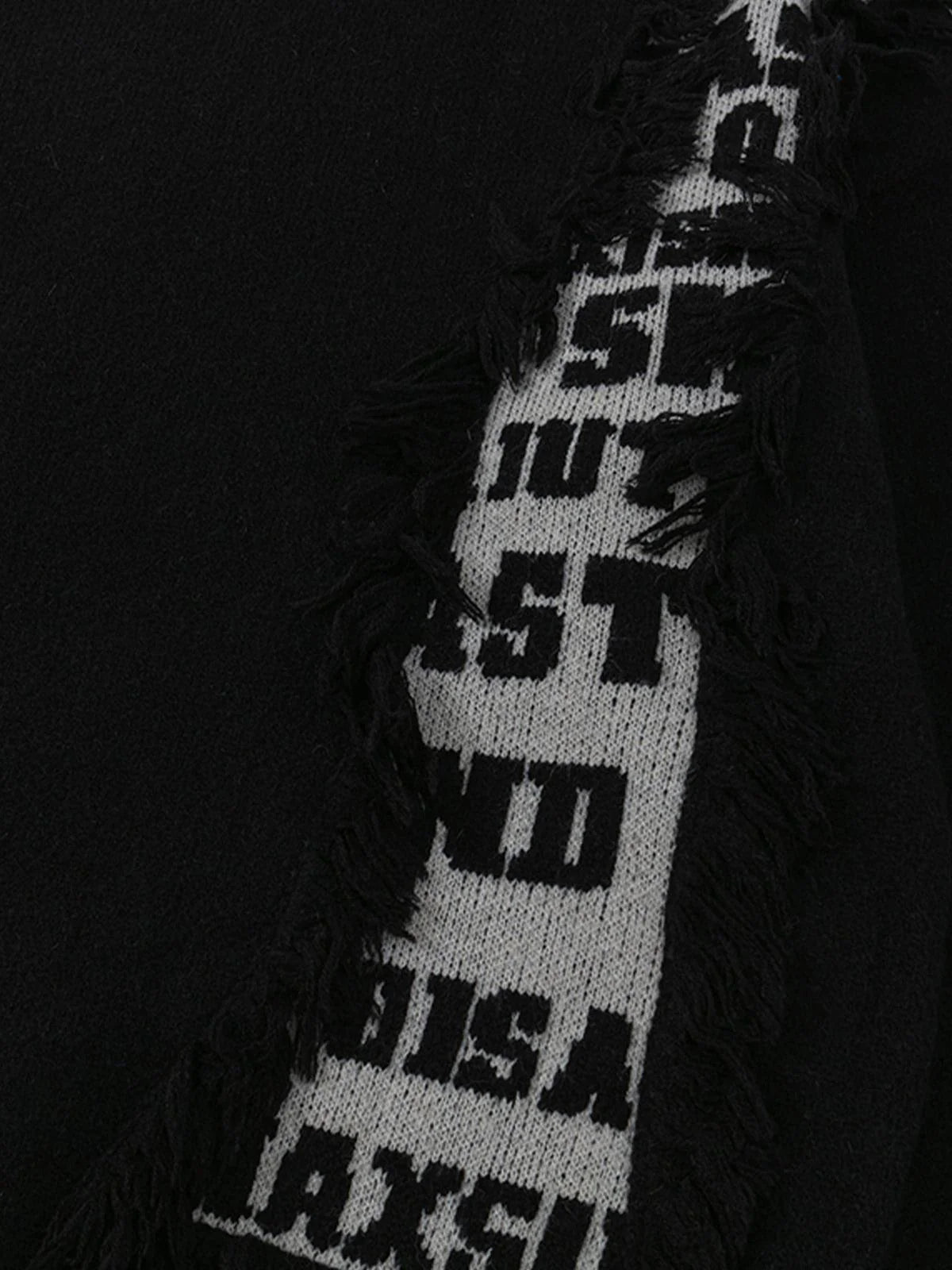 Aelfric Eden Fringe Letter Jacquard Sweater