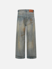 Aelfric Eden Mud Dyeing Distressed Jeans