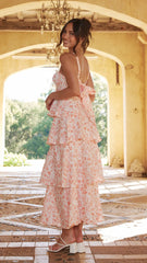 Page Maxi Dress - Peach Floral