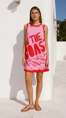 Amara Mini Dress - Pink/Red Tide