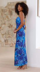 Miya Maxi Dress - Blue Floral