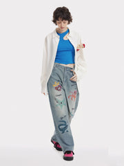 Aelfric Eden Sea Animal Print Jeans