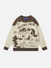 Aelfric Eden Color Blocking Cat Sweater