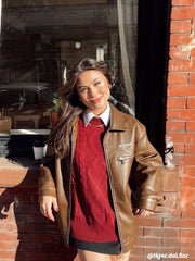 Aelfric Eden Washed Faux Leather Jacket