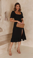 Dixie Midi Dress - Black
