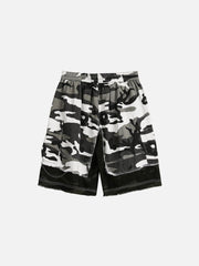 Aelfric Eden Camouflage Patchwork Shorts