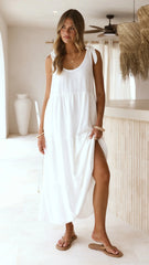 Jaliyah Midi Dress - White